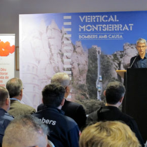 Presentació de la I Cursa Vertical de Montserrat Bombers amb causa